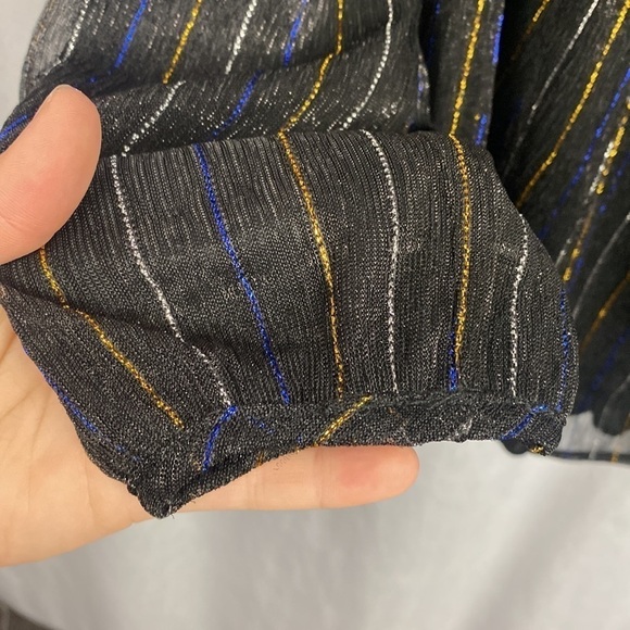 Anthropologie See U Soon Black Sparkle Multicoloured Blouse - Size XS - Picture 10 of 16